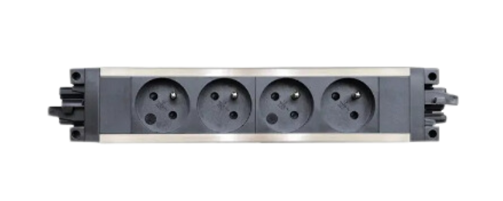 Power strip 4x │ FR/B alu │ directly connectable