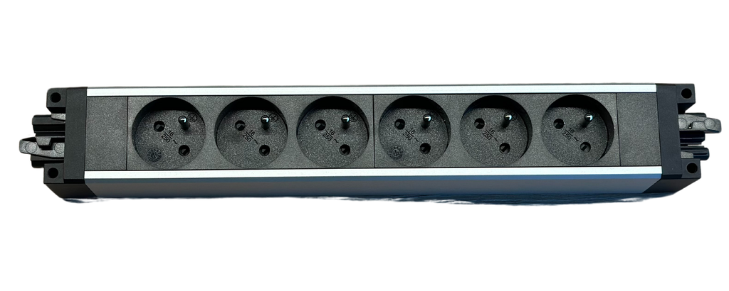 Power strip 6x │ FR/B stopcontact alu │ directly connectable