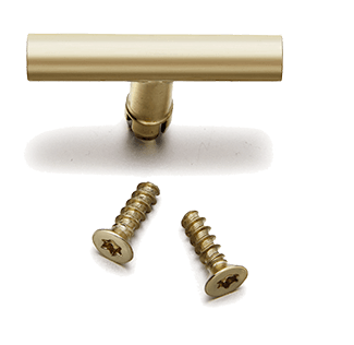 DO opbouw vlinderknop met schroeven messing
