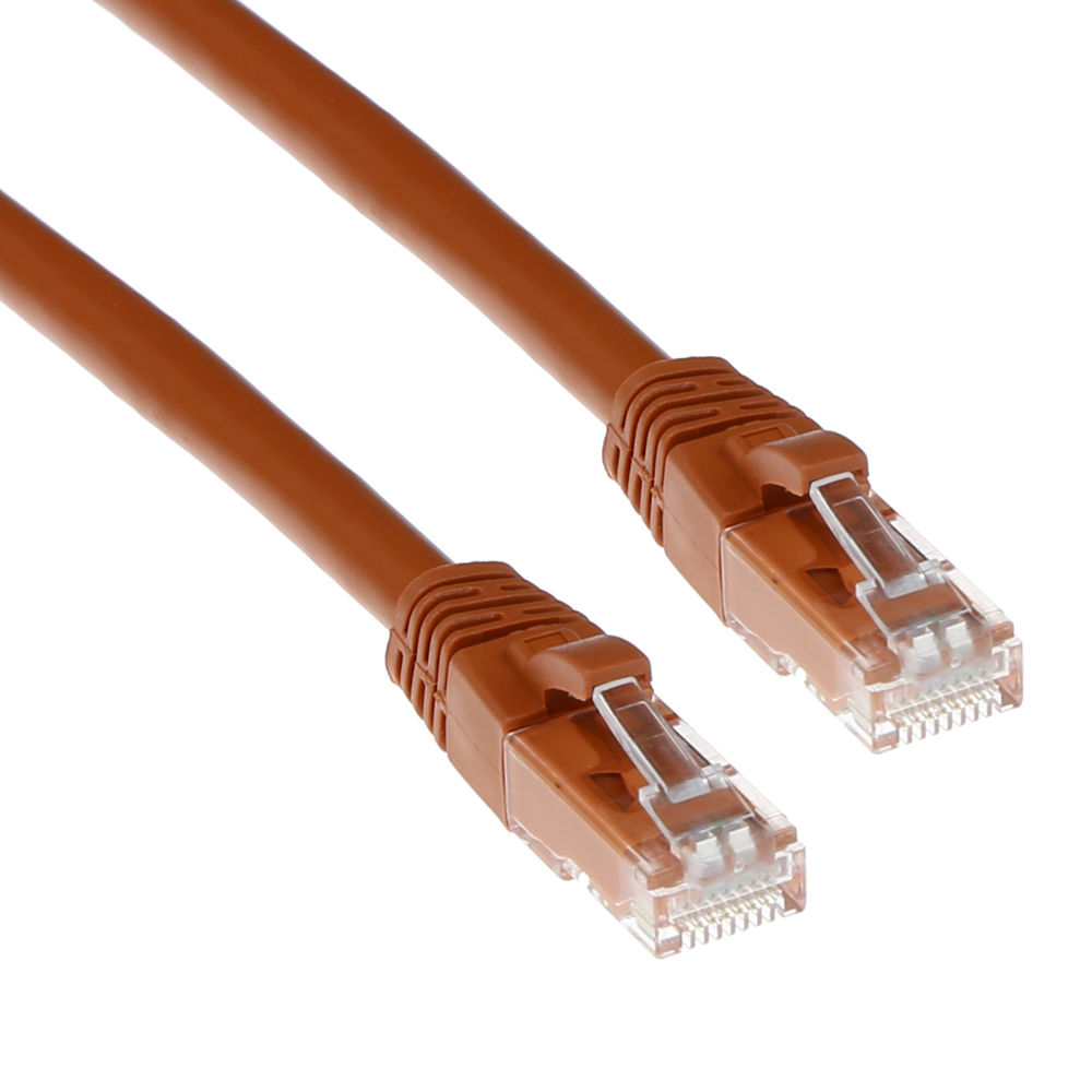 Patch cable │ UTP │ snagless │ Cat6a │ RJ45 │ brown │ 3m