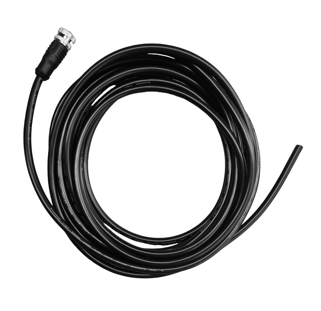 M12 A-code, PVC connection cable with open ended wires, 5-pin, 5m