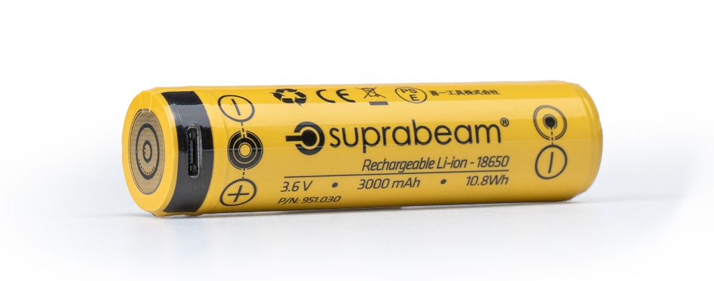 Li-ion battery 18650 │ 3000 mAh │ 10,8 Wh │ 3,6 V │ USB-C