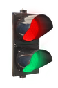 LED traffic light │ 12-24V DC │ red/green │ black housing │ clear lenses │ ø 200mm