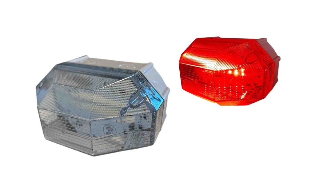 High Power Flitser  │ LED beacon │ red/colourless lens