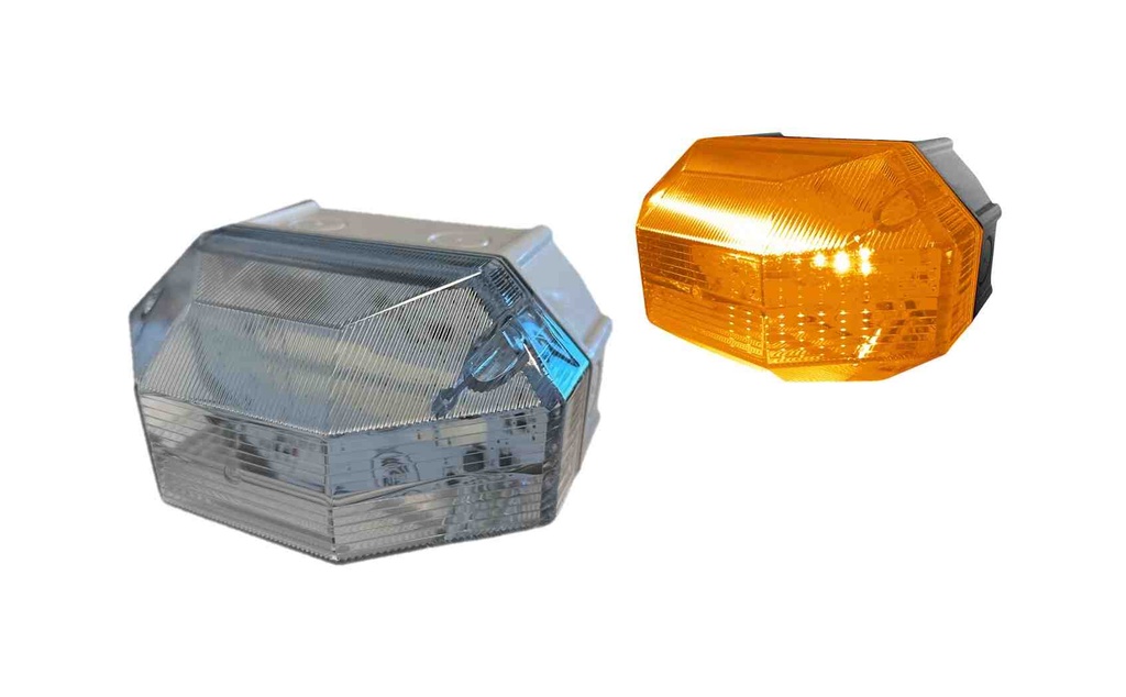 High Power Flitser │ LED baken │ oranje/kleurloze lens 