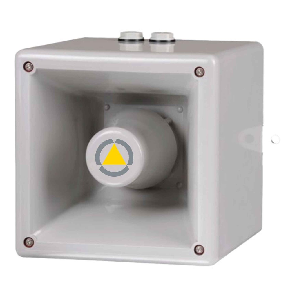 Alarm horn voice sounder │ radio │ 230V AC │ grey