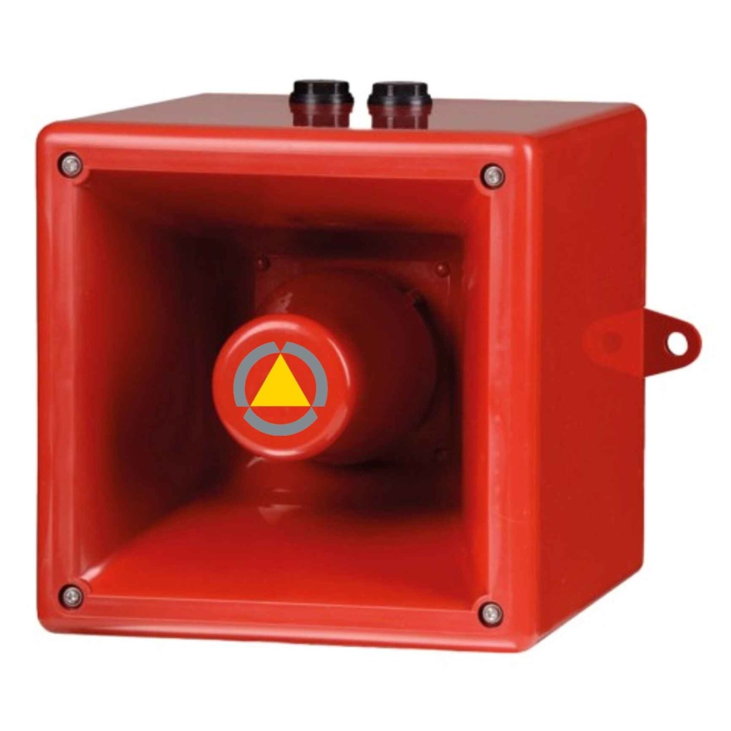 Alarm horn voice sounder │ radio │ 230V AC │ red