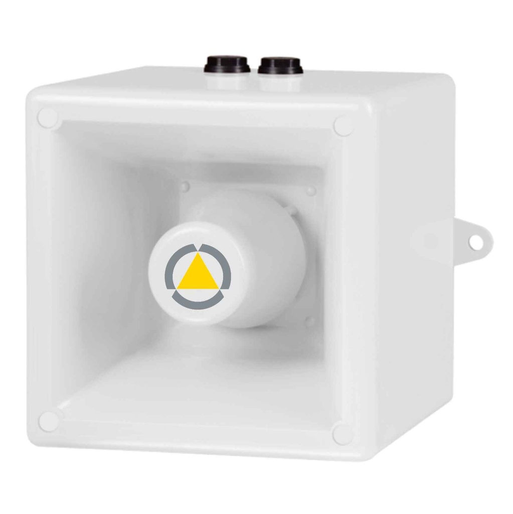 Alarm horn voice sounder │ radio │ 230V AC │ white