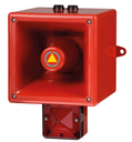 Avertisseur vocal & multi-tons │ radio │ balise rouge LED │ 230V AC  │ rouge