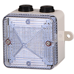 [L101LDCMG/C] LED beacon│ 12 & 24V DC │ white │ with mounting lugs