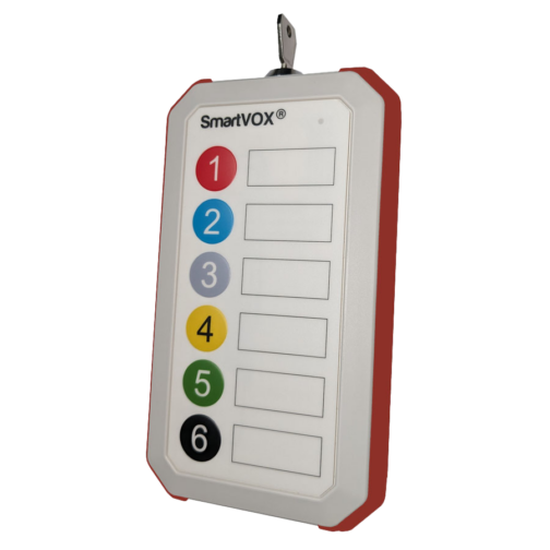 [SB6KR] SmartVOX® panneau de contrôle │ 6 boutons │ clé de verrouillage | blanc/rouge