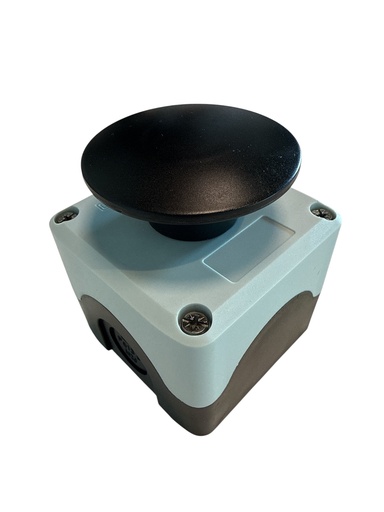[4K-MUSHROOM-LATCH] Latching mushroom button | IP65 | 1xNO & 1xNC | black/grey