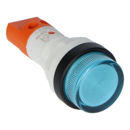 [07-3160-L7-230] LED-signaallamp │ 110-230V AC │ zwarte ring │ Ø16mm │ blauw