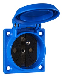[1662052/20] Prise encastrable avec sécurite enfant II+A -16A/250V- IP54 bleu
