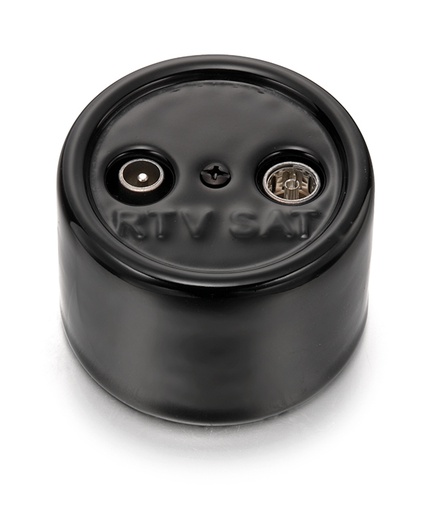 [30.712.27.2] Garby prise TV/SAT finale porcelaine noir