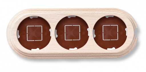 [30.823.00.2] Garby socle 3 modules verticale avec passe-câble hêtre sans vernis