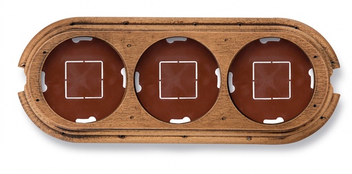 [30.843.21.2] Garby base 3 elements vertical with 2 cable gland aged beech