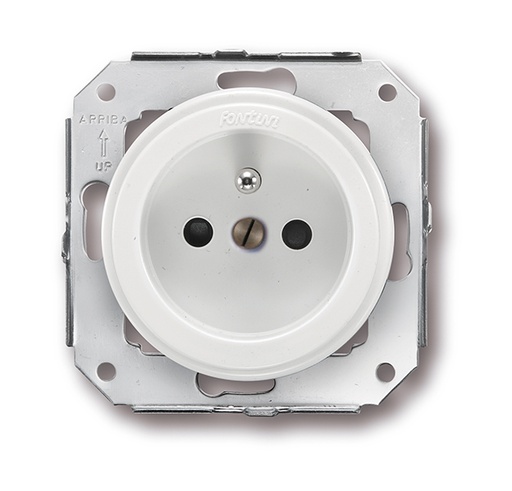 [31.208.05.2] Garby Colonial stopcontact met pinaarding 16A/250V kunststof wit