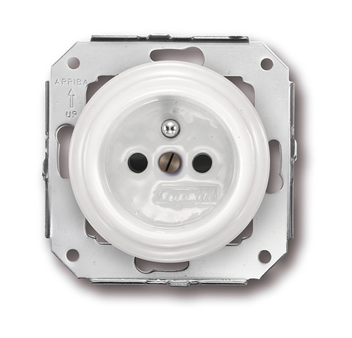 [31.208.17.2] Garby Colonial stopcontact met pinaarding 16A/250V porselein wit