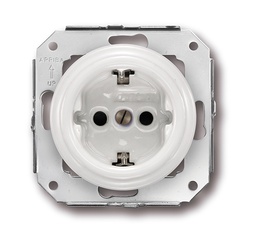 [31.212.17.2] Garby Colonial stopcontact met randaarding 16A/250V porselein wit