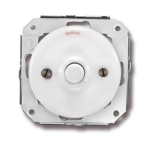 [31.310.17.2] Garby Colonial bouton poussoir 10A/250V AC - 24V DC porcelaine blanc