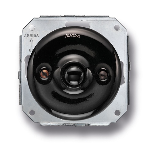 [31.310.27.2] Garby Colonial drukknop 10A/250V AC - 24V DC porselein zwart