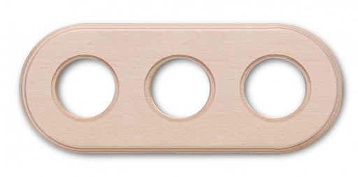[31.803.00.2] Garby Colonial plaque de finition 3 modules hêtre sans vernis