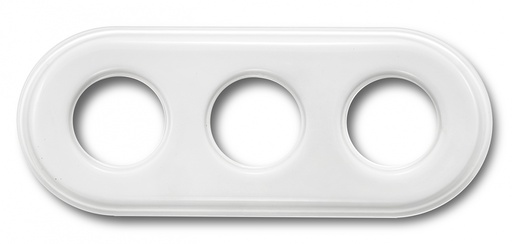 [31.803.17.2] Garby Colonial plaque de finition 3 modules blanc porcelaine
