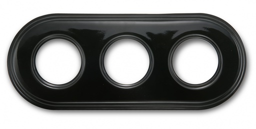 [31.803.27.2] Garby Colonial plaque de finition 3 modules porcelaine noir