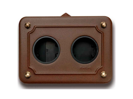 [35.408.22.2] Garby surface box 2mod. rustic (hor.)