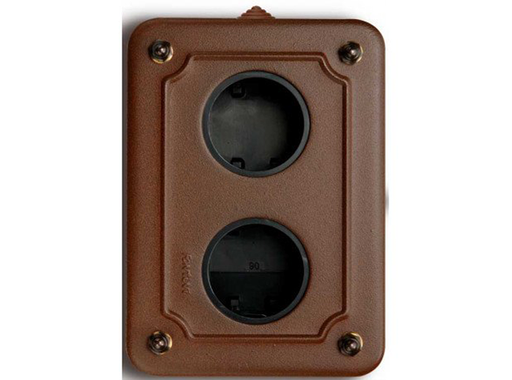 [35.409.22.2] Garby surface box 2mod rustic vert.