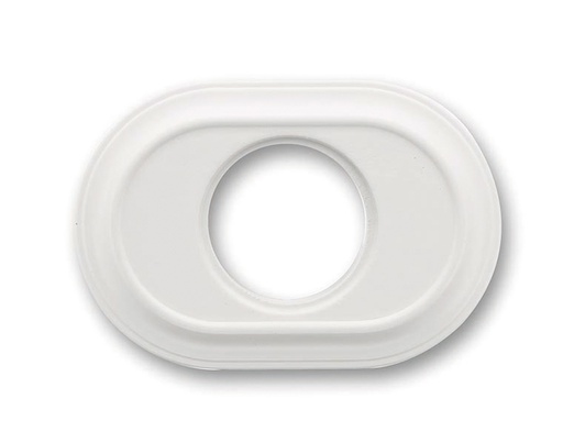 [35.801.05.2] Venezia plaque de finition oval 1 module blanc gelakt