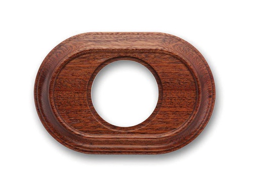 [35.801.16.2] Venezia plaque de finition oval 1 module Sapelly