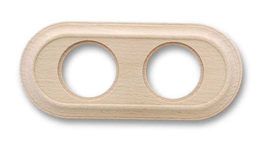 [35.802.00.2] Venezia plaque de finition oval 2 modules sans vernis