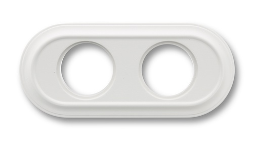 [35.802.05.2] Venezia plaque de finition oval 2 modules blanc gelakt