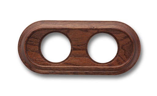 [35.802.16.2] Venezia plaque de finition oval 2 modules Sapelly