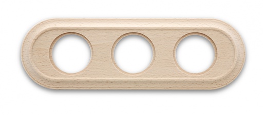 [35.803.00.2] Venezia frame oval 3 elements unvarnished