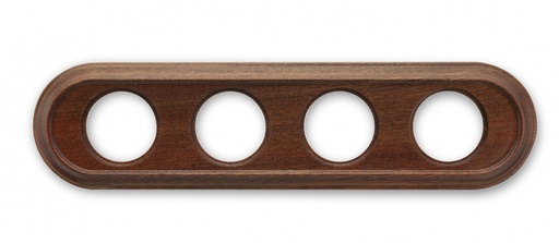 [35.804.16.2] Venezia plaque de finition oval 4 modules Sapelly