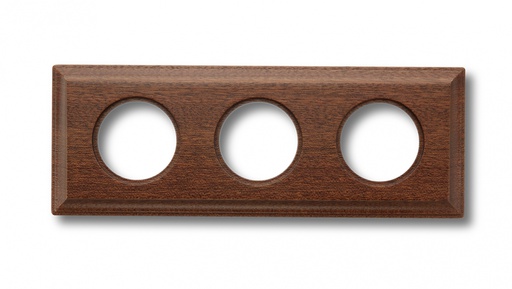 [36.813.16.2] Venezia plaque de finition carré 3 modules Sapelly