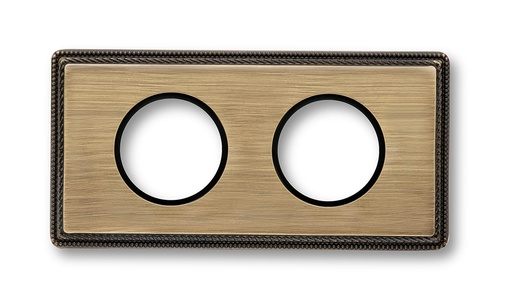[39.802.53.2] Venezia plaque de finition 2 modules laiton