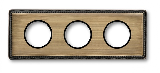 [39.803.53.2] Venezia plaque de finition 3 modules laiton
