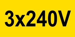 [3X240V] Sticker 3x240V 35x70mm