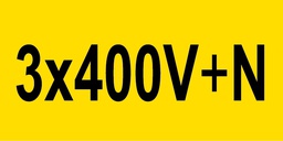 [3X400VN] Zelfklever voltagemerker 3X400V+N 35x70 mm