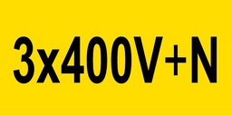 [3X400VN] Zelfklever voltagemerker 3X400V+N 35x70mm