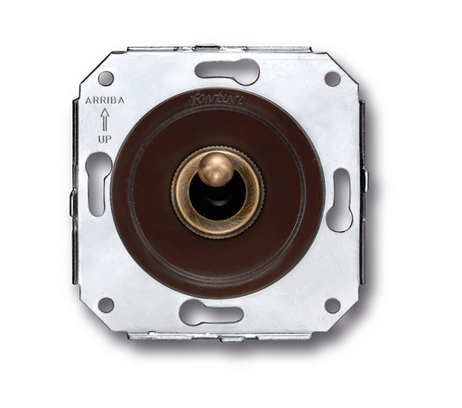 [65.312.57.2] Venezia toggle switch 10A/250V AC - 24V DC 10A/250V brown/knob bronze