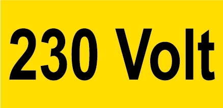 [83K1] Autocollant 230Volt 18x37mm