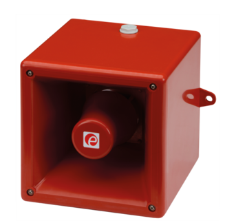 [A121AC230R] Powerful alarm horn sounder │ max. 126dB @ 1m │ 230V AC │ red