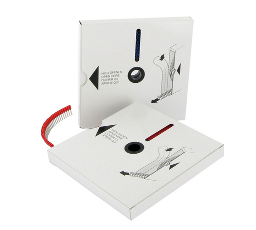 [G2.5R] Embouts de câble en chenille bleu 2,50mm² - L = 8mm