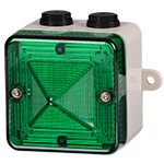 [L101LDCMG/G] LED baken │ 12 & 24V DC │ groen │ met bevestigingsogen