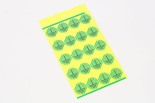 [TE16] Autocollant TE16 (éclair jaune/vert) Ø16mm (20 étiquettes par feuille)
